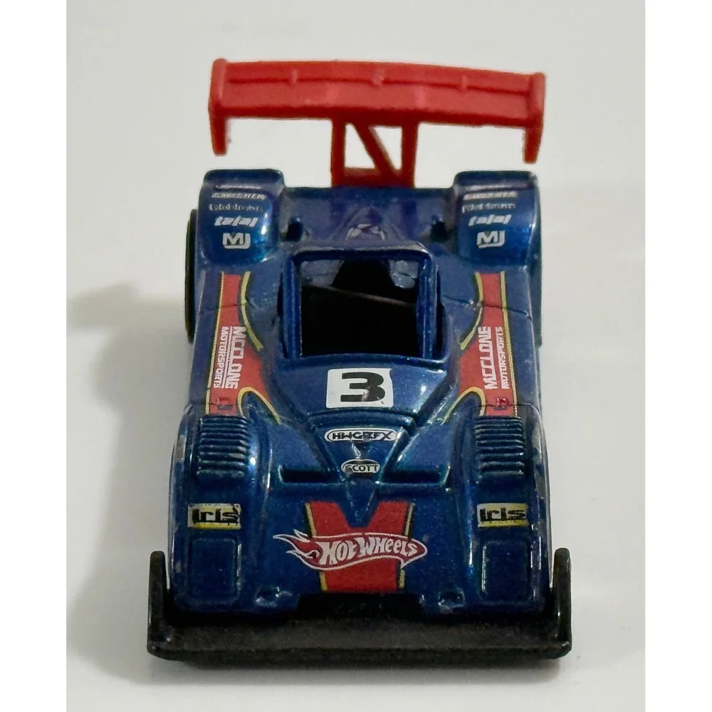 Hot Wheels Riley & Scott MK III Kids 1:64 Blue McLone Motorsports Race Car #3